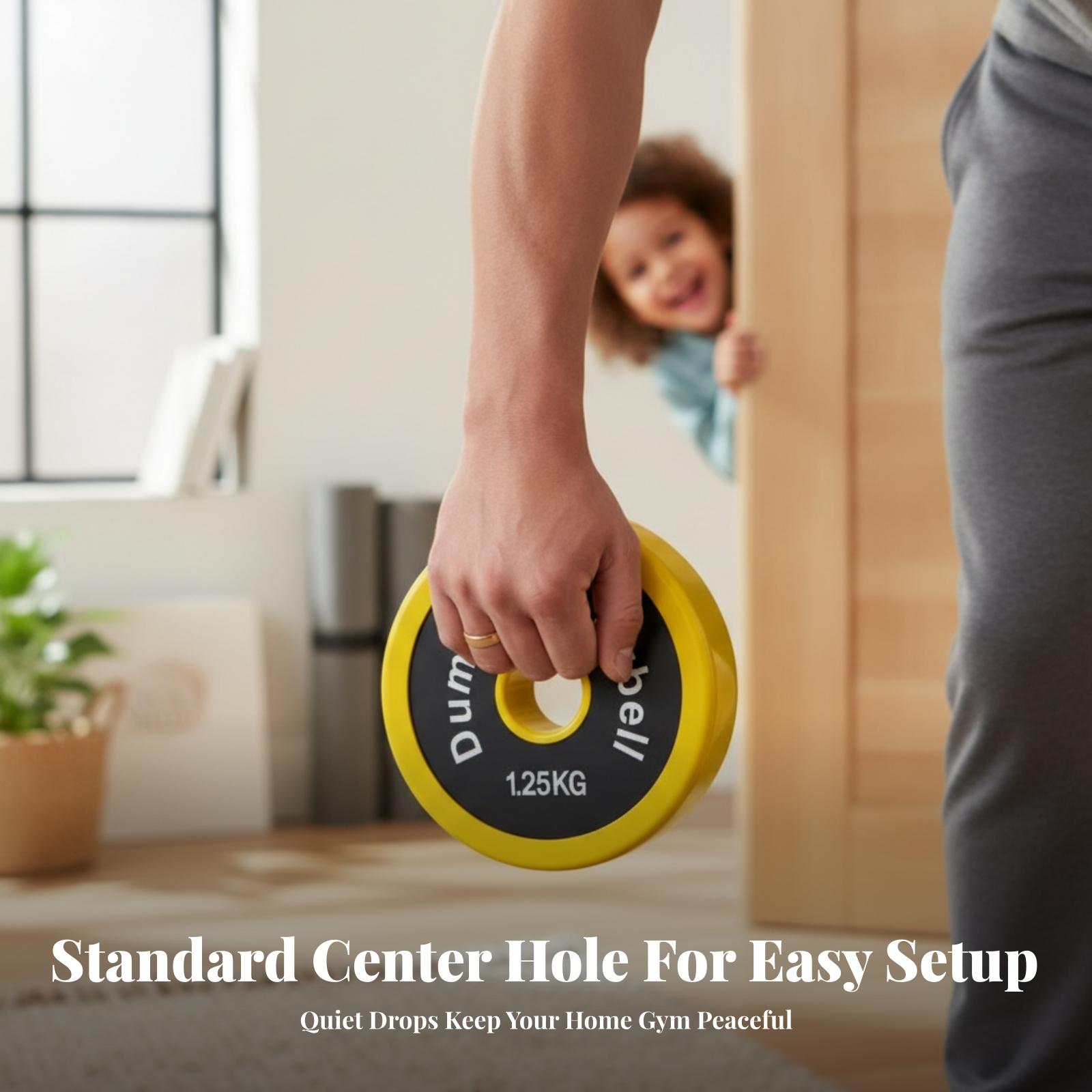 Home Gym Yellow - Yellow Rubber Coated Load Disc Cast