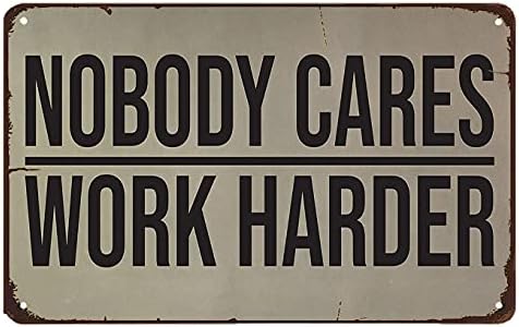 Home Gym Design Ideas - Vintage Funny Metal Tin Sign Nobody