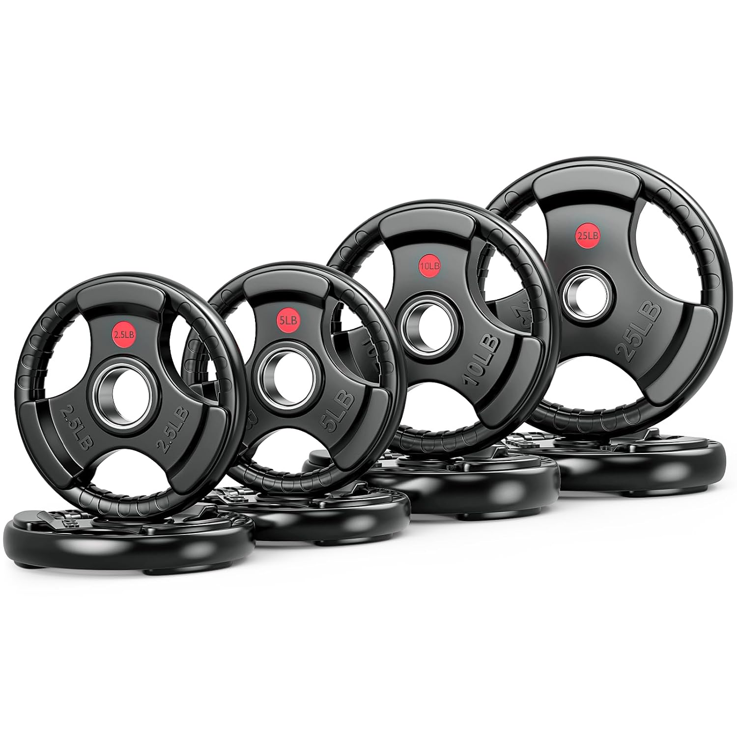 Home Gym Outfit - 2-Inch Rubber Coated Olympic Weight Plates,