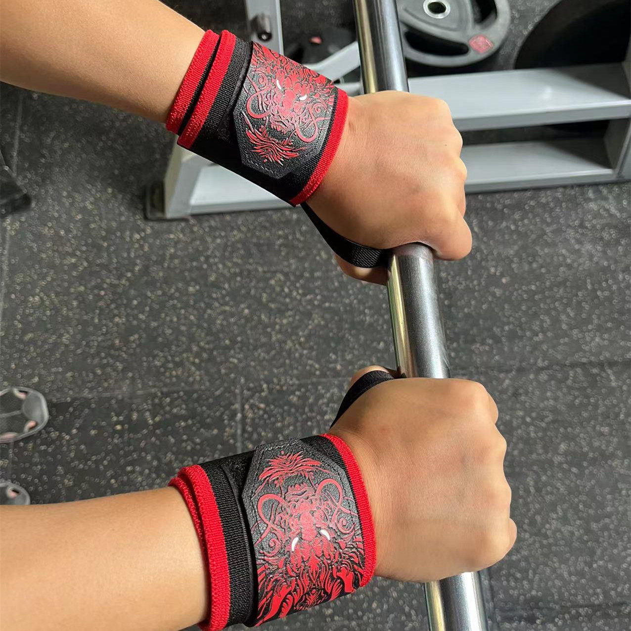 1Pair Chinese Dragon Fitness W - Lifting Straps Wrist review and price