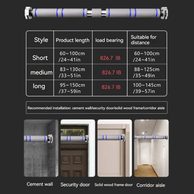Telescopic Doorway Pull Up Bar - Suspension Trainer Door review and price