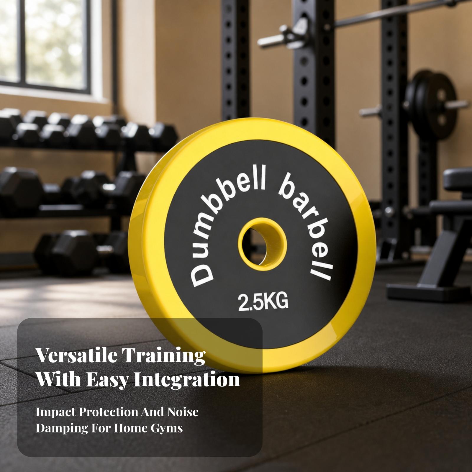 Yellow Rubber Coated Load Disc - Home Gym Yellow review and price