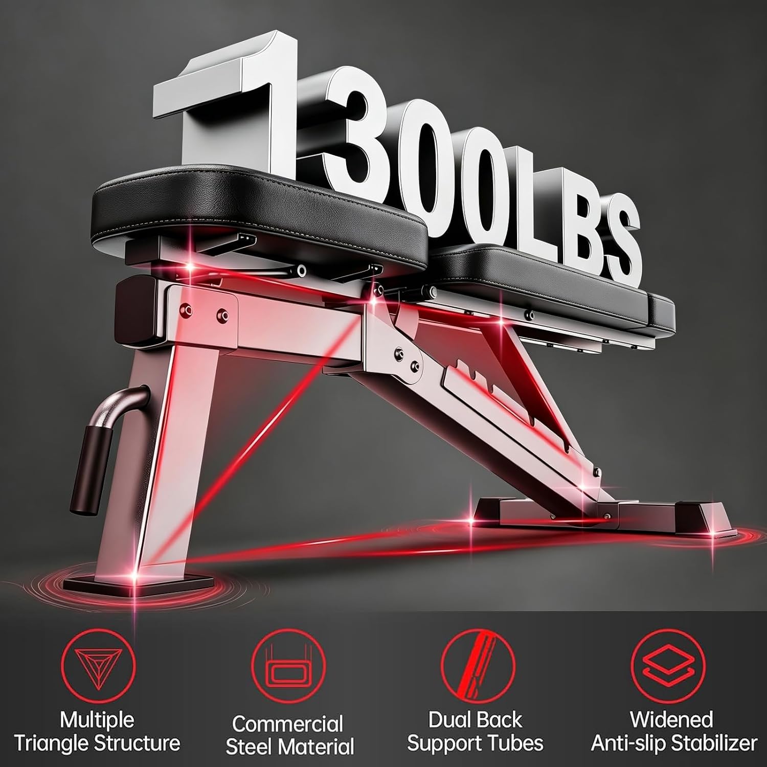 Adjustable Weight Bench 1300LB - Home Gym Weight review and price