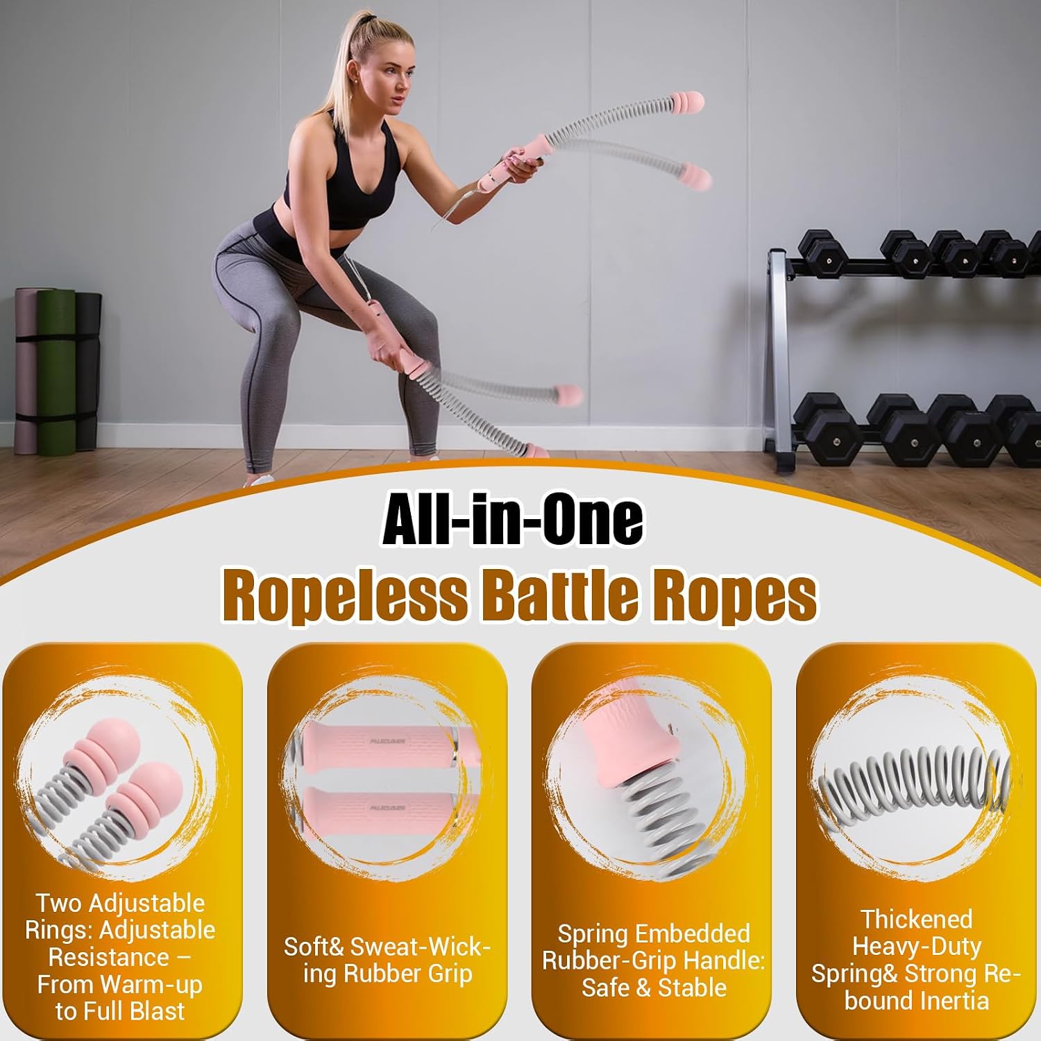 Portable Ropeless Battle Ropes - Home Gym Weight review and price