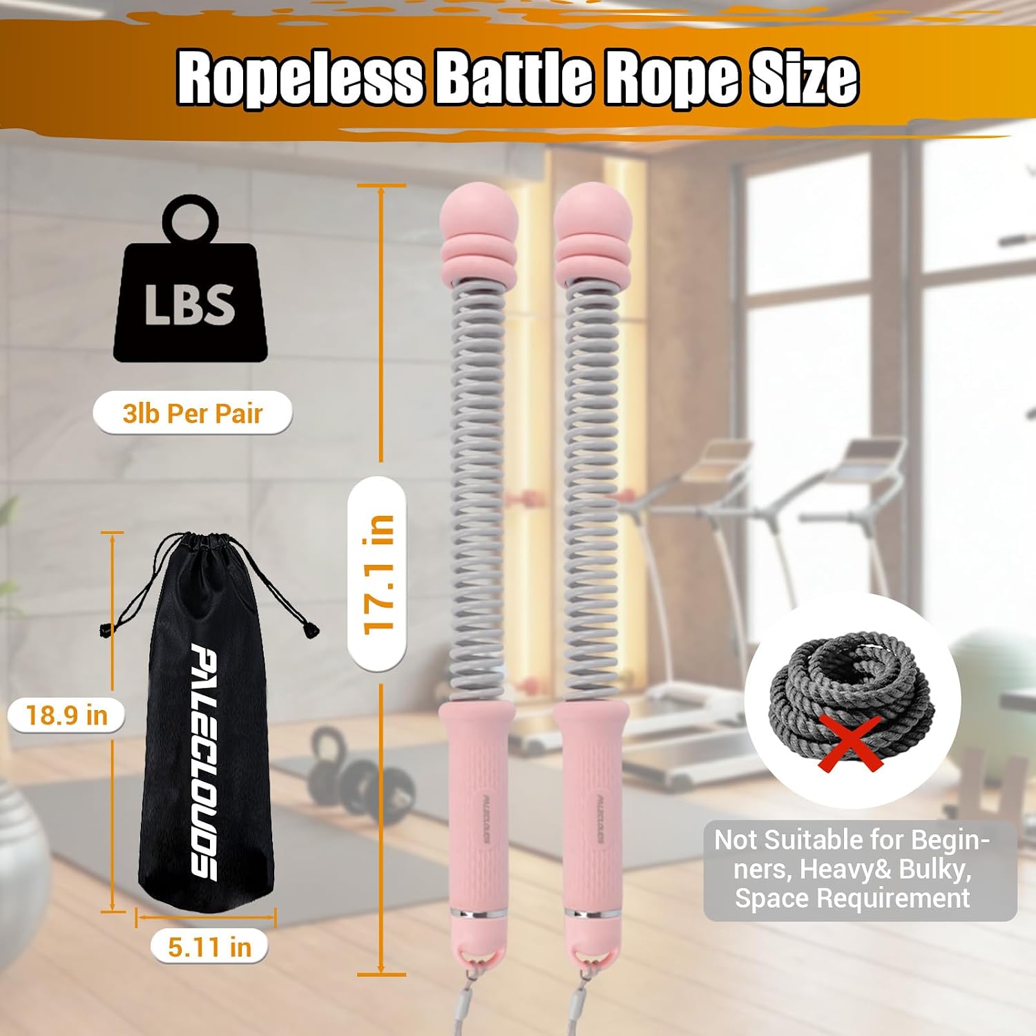Portable Ropeless Battle Ropes - Home Gym Weight review and price