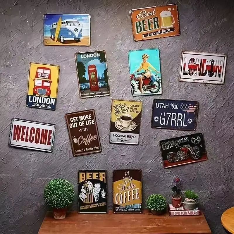 Retro Vintage Metal Wall Art S - Home Gym Design Ideas review and price