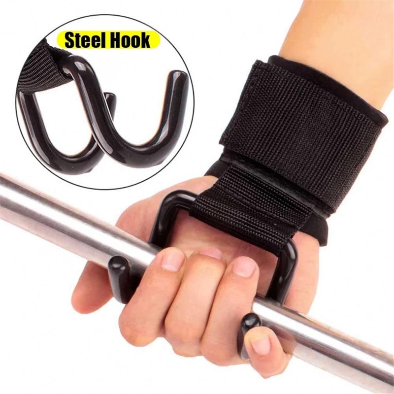 1 Pair Weight Lifting Hooks He - Lifting Straps Wrist review and price
