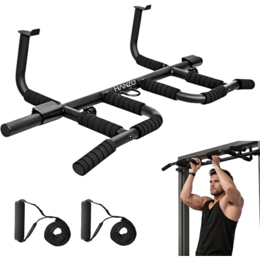 Doorway Pull Up Bar Set with S - Home Gym Set review and price