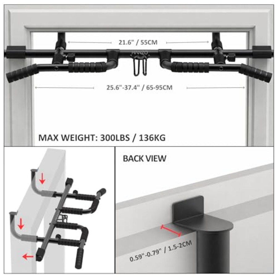 Doorway Pull Up Bar Set with S - Home Gym Set review and price