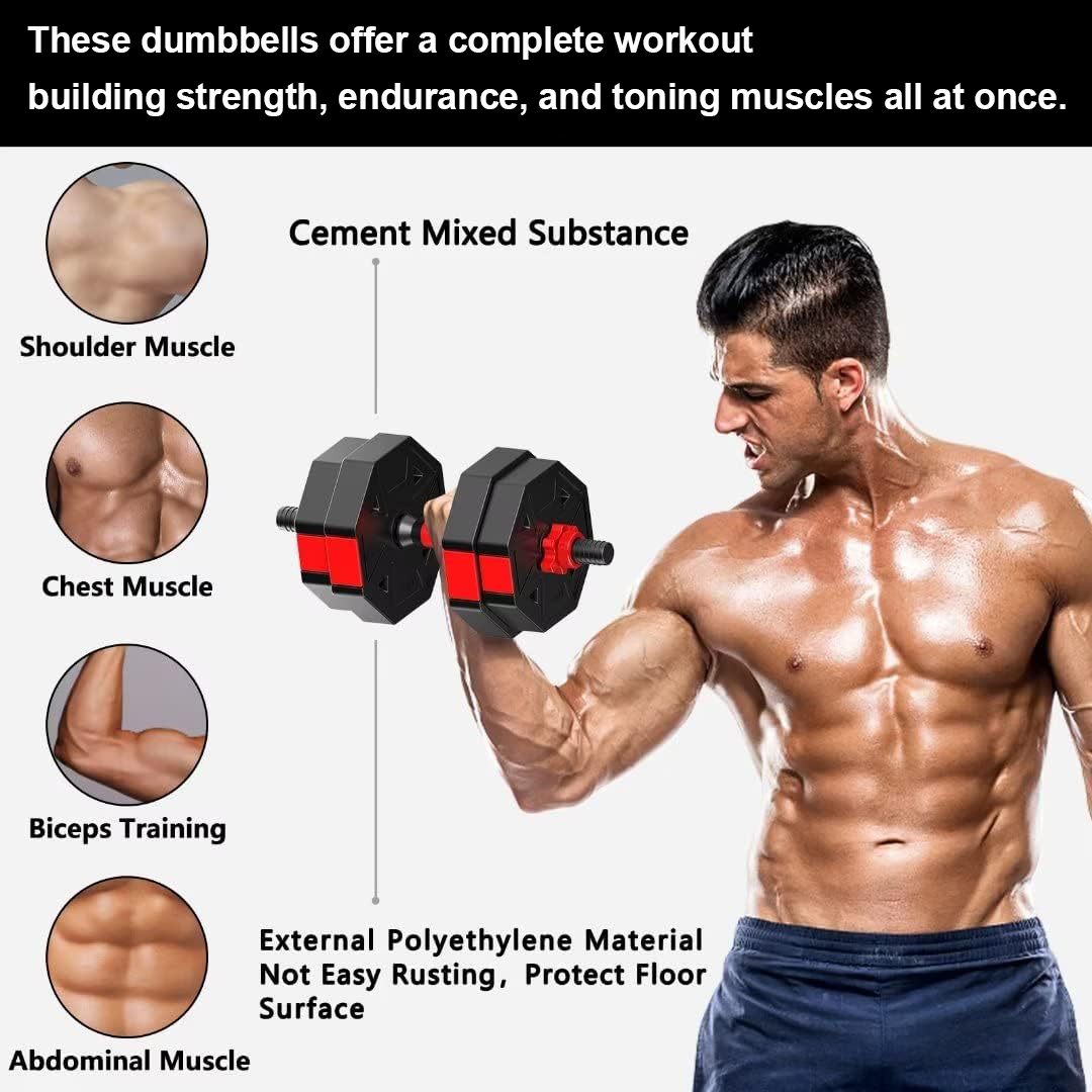 Adjustable Dumbbell to Barbell - Home Gym Outfit review and price