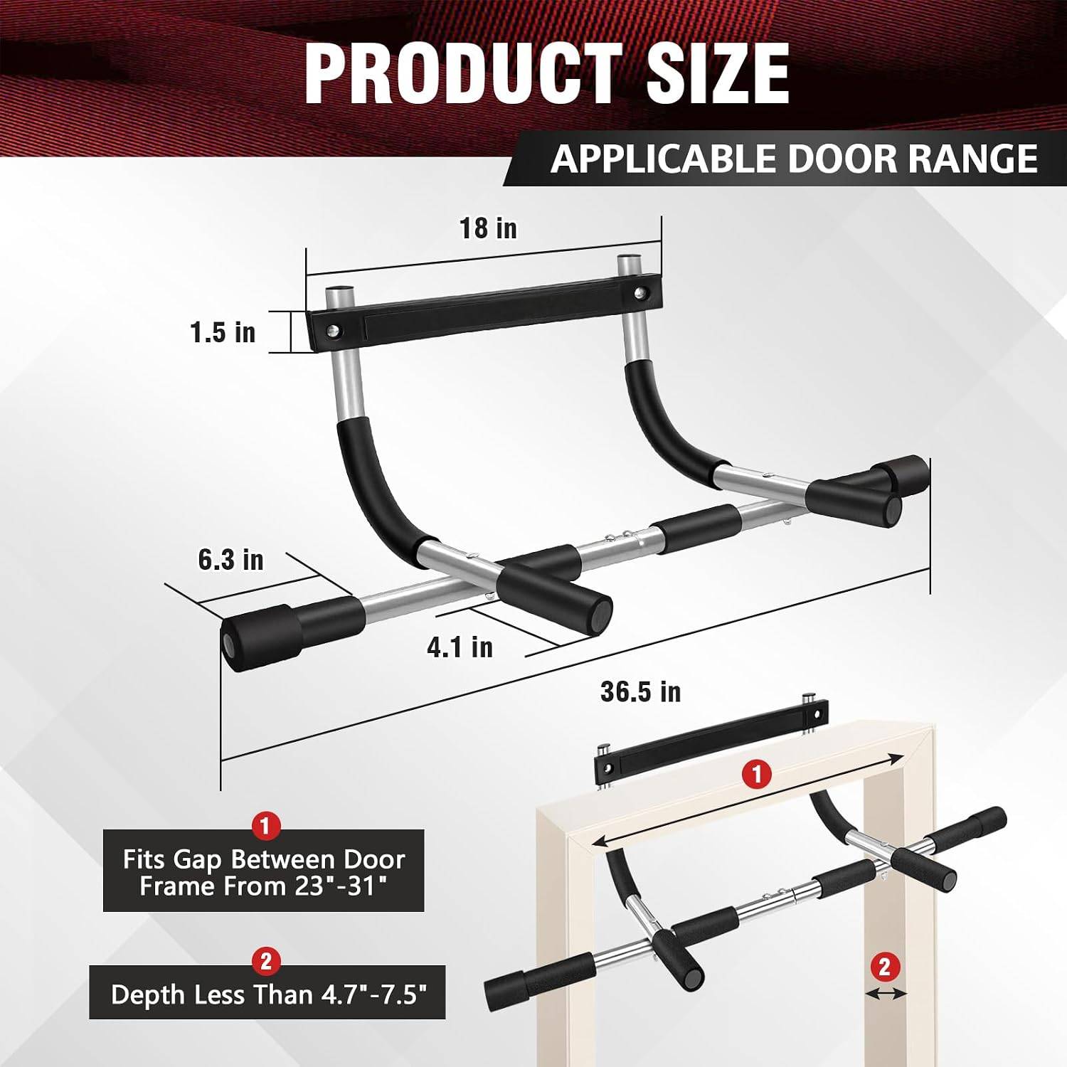 Adjustable Chin Up Bar Exercis - Suspension Trainer Door review and price