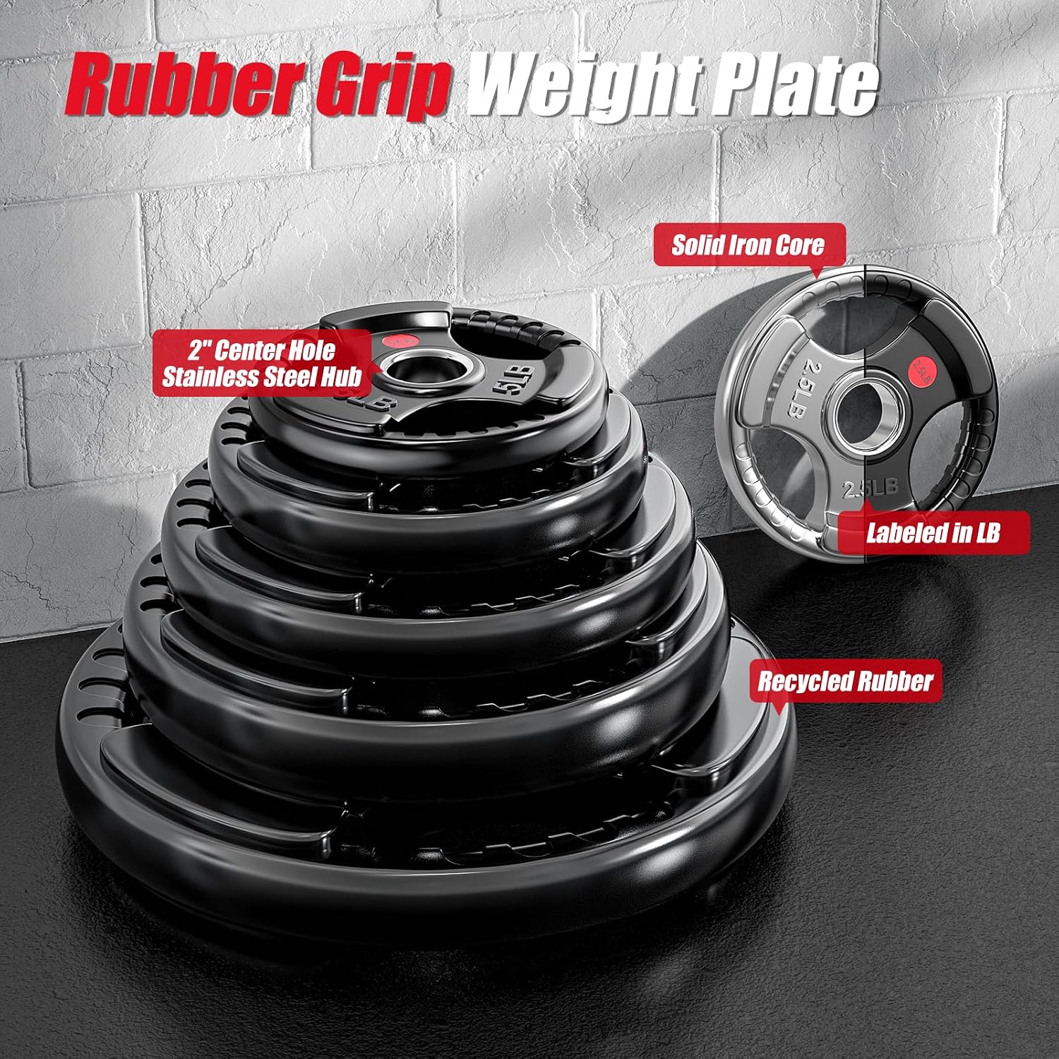 2-Inch Rubber Coated Olympic W - Home Gym Outfit review and price