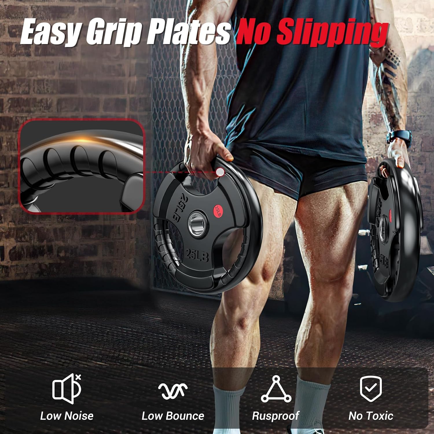 2-Inch Rubber Coated Olympic W - Home Gym Outfit review and price