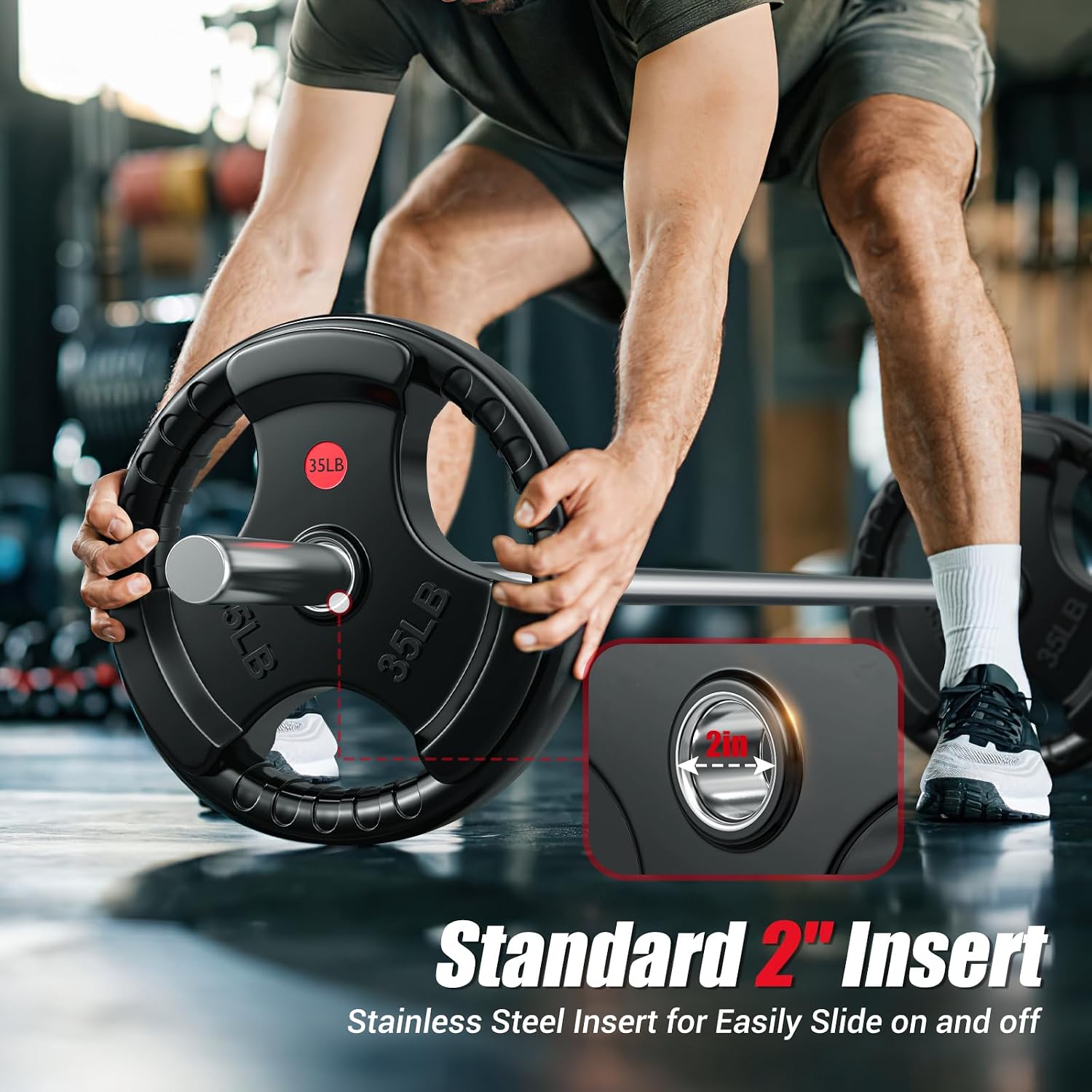 2-Inch Rubber Coated Olympic W - Home Gym Outfit review and price